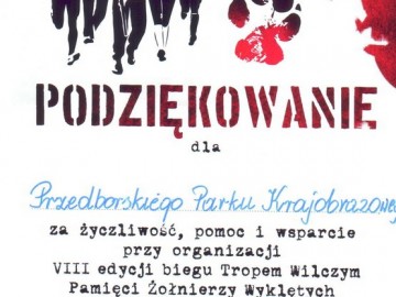 Tropem Wilczym bieg pamięci Żołnierzy Wyklętych w Dobromierzu na terenie PPK., 